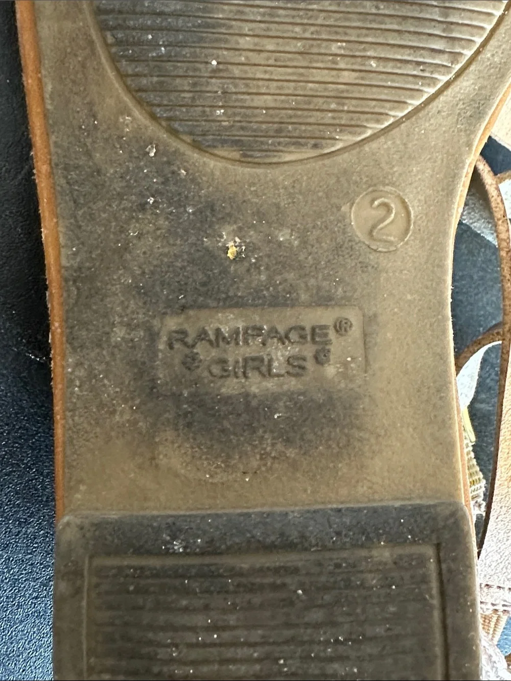 Rampage Girls Size 2 Pink Zip Back Strappy Summer Sandals Shoes